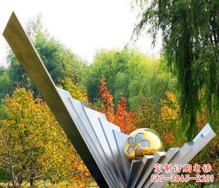吉林不锈钢大型翅膀景观雕塑