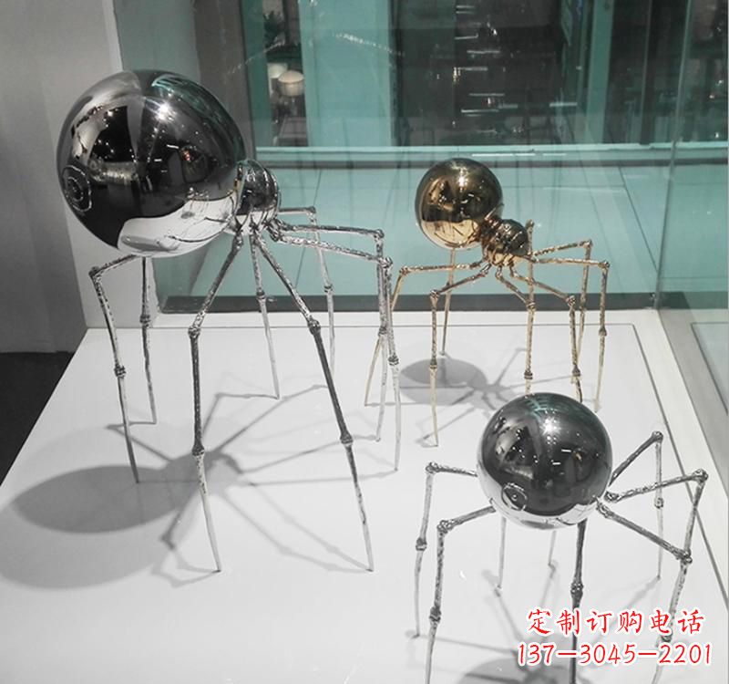 吉林不锈钢大型景观蜘蛛雕塑