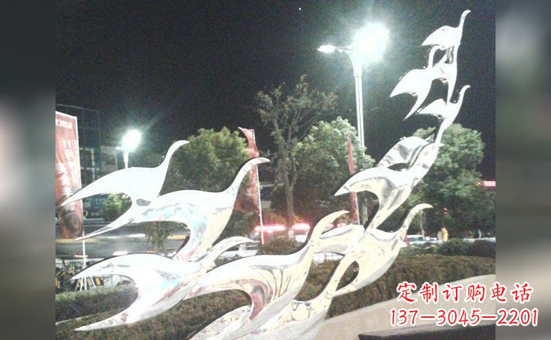 吉林不锈钢大雁雕塑 (5)