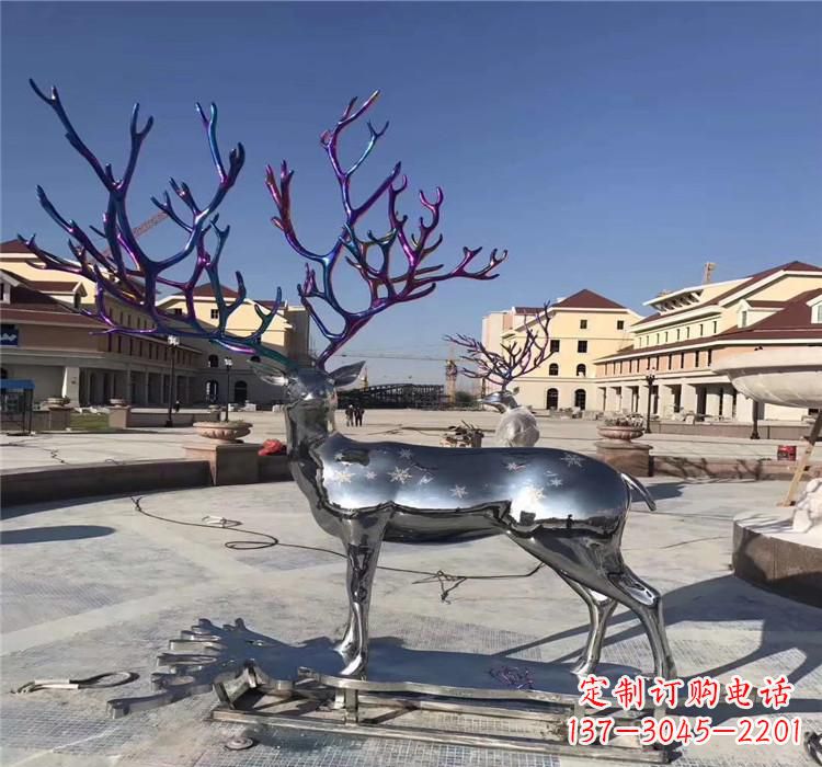 吉林不锈钢动物鹿 雕塑