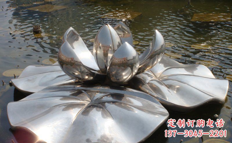 吉林不锈钢锻造莲花雕塑 (2)