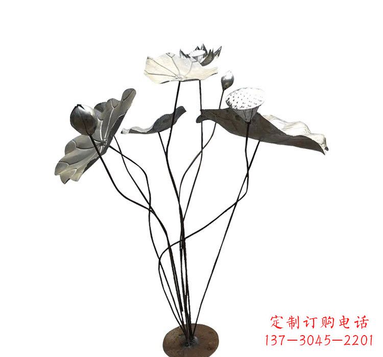 吉林不锈钢锻造莲花雕塑精美外形,长久耐用