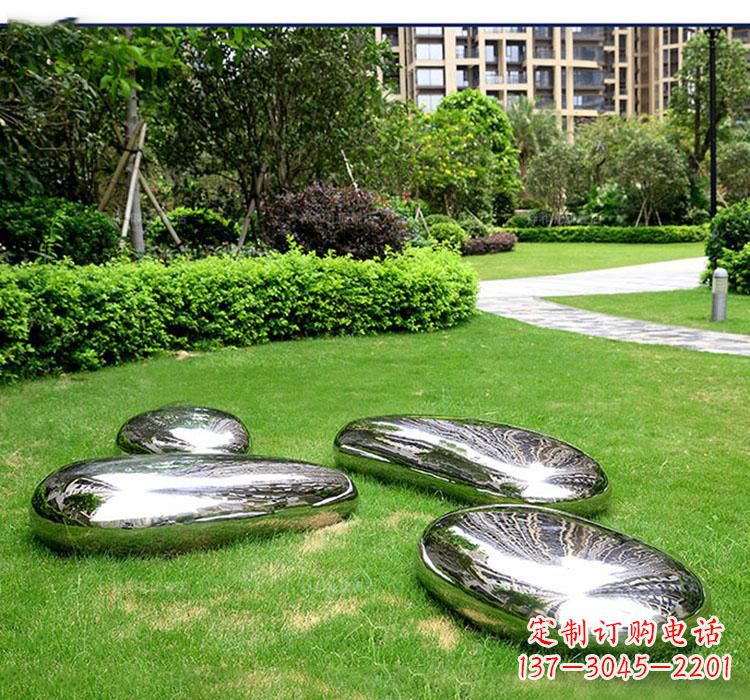吉林不锈钢鹅卵石镜面雕塑