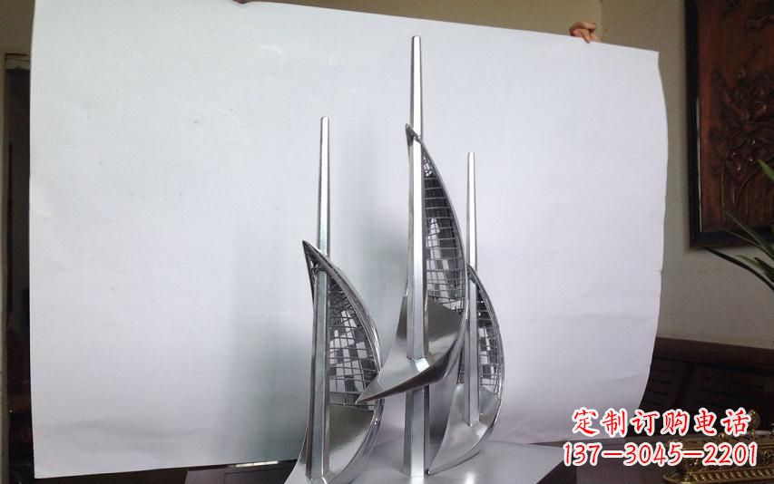 吉林不锈钢帆船乘风破浪雕塑
