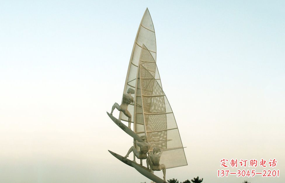 吉林不锈钢帆船比赛广场景观雕塑