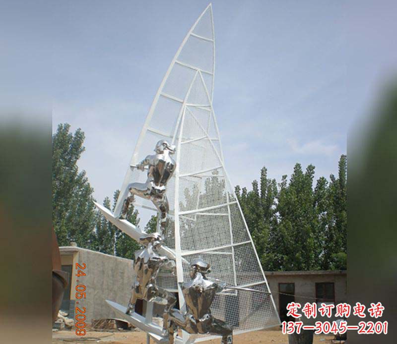 吉林不锈钢帆船公园雕塑