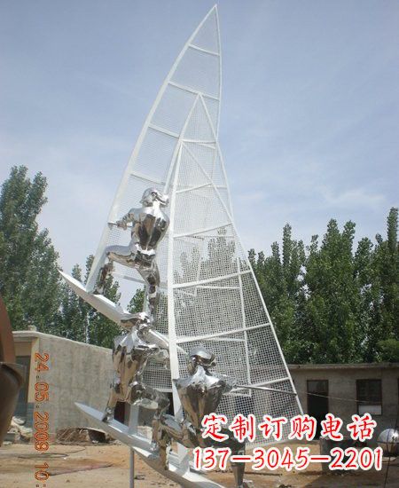 吉林不锈钢帆船雕塑