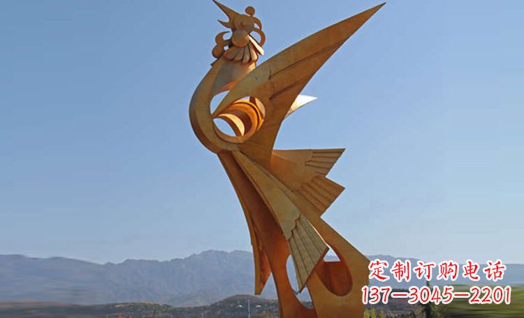 吉林不锈钢凤凰抽象雕塑