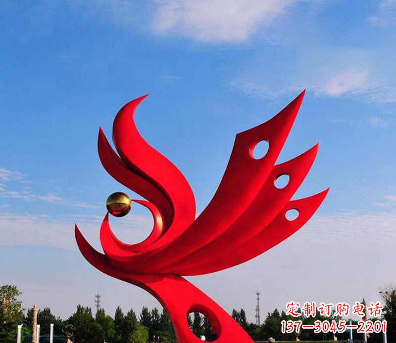 吉林不锈钢凤凰宝地雕塑