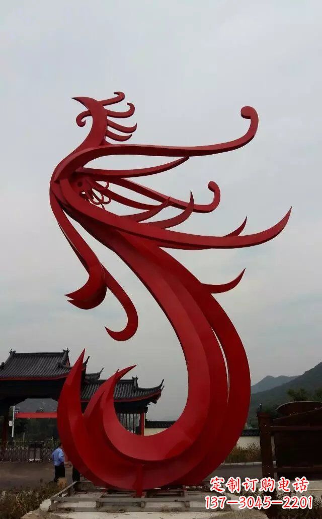 吉林不锈钢凤凰大型抽象雕塑