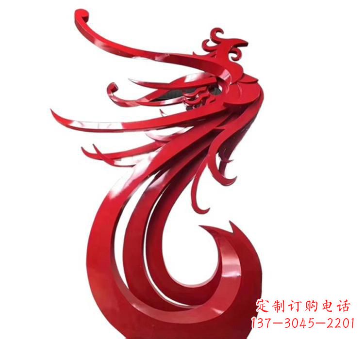 吉林不锈钢凤凰景观雕塑 (2)