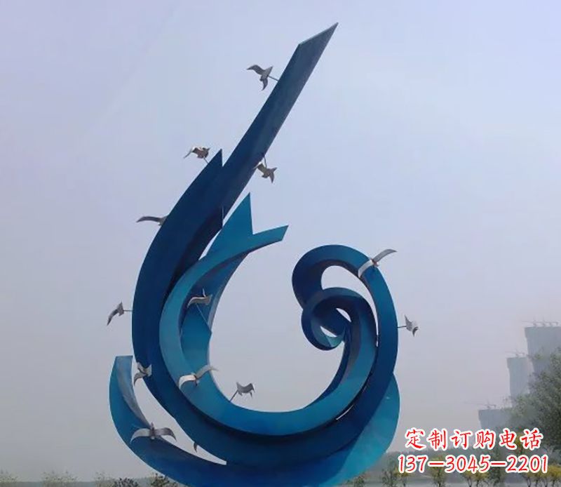 吉林不锈钢鸽子雕塑 (2)