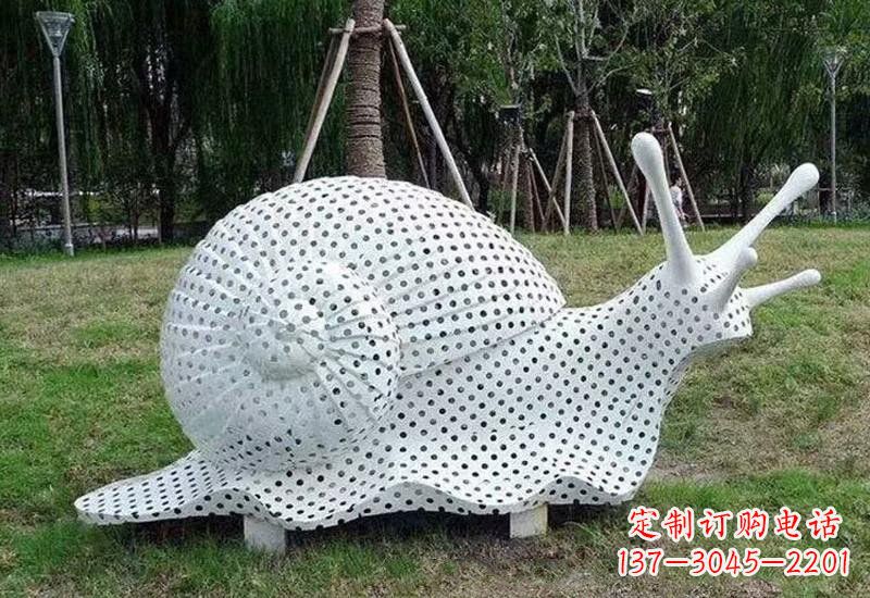 吉林不锈钢公园编织蜗牛雕塑
