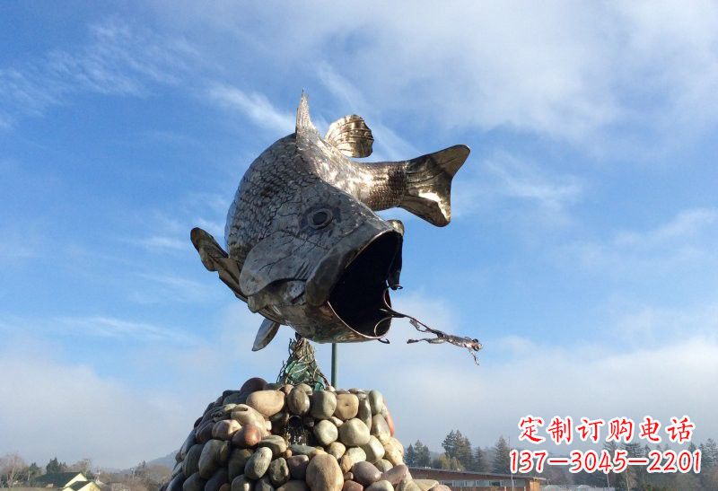 吉林不锈钢鲤鱼雕塑