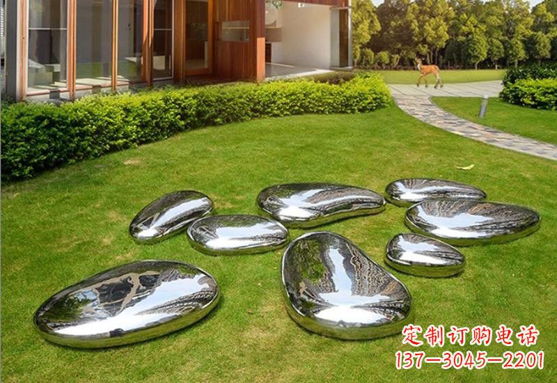 吉林不锈钢公园镜面鹅卵石雕塑