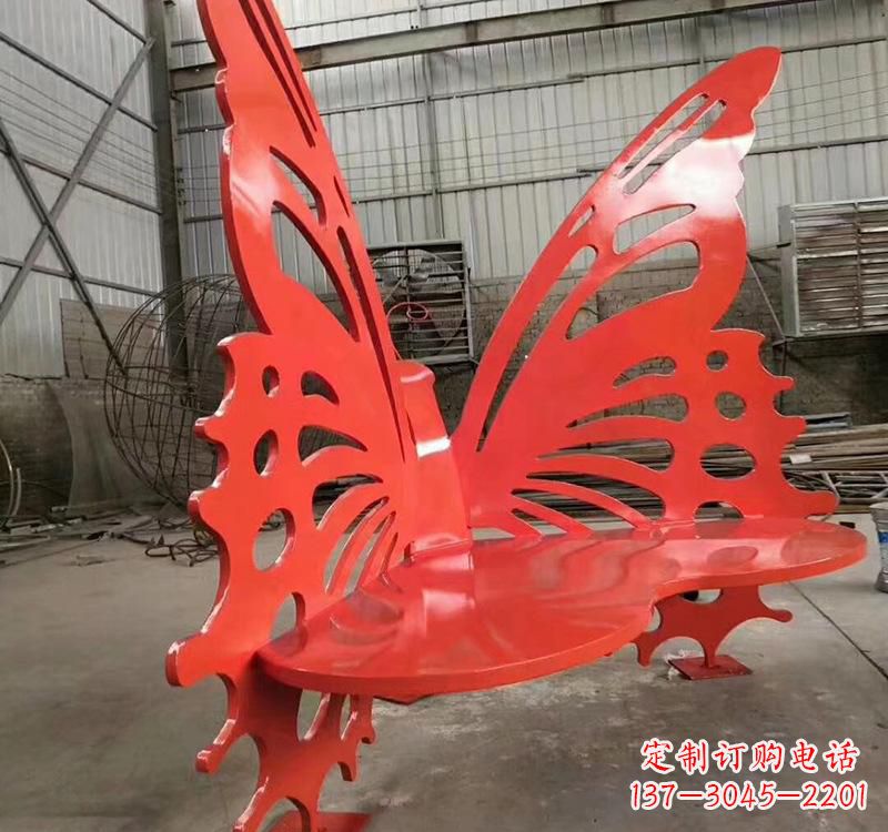 吉林不锈钢蝴蝶座椅雕塑美丽的艺术作品