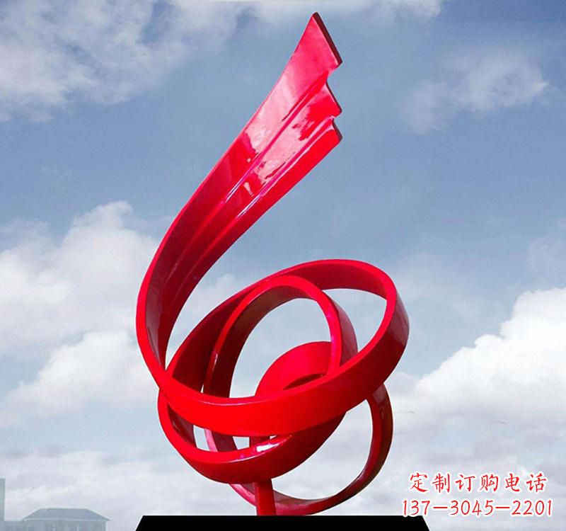 吉林不锈钢广场城市飘带雕塑