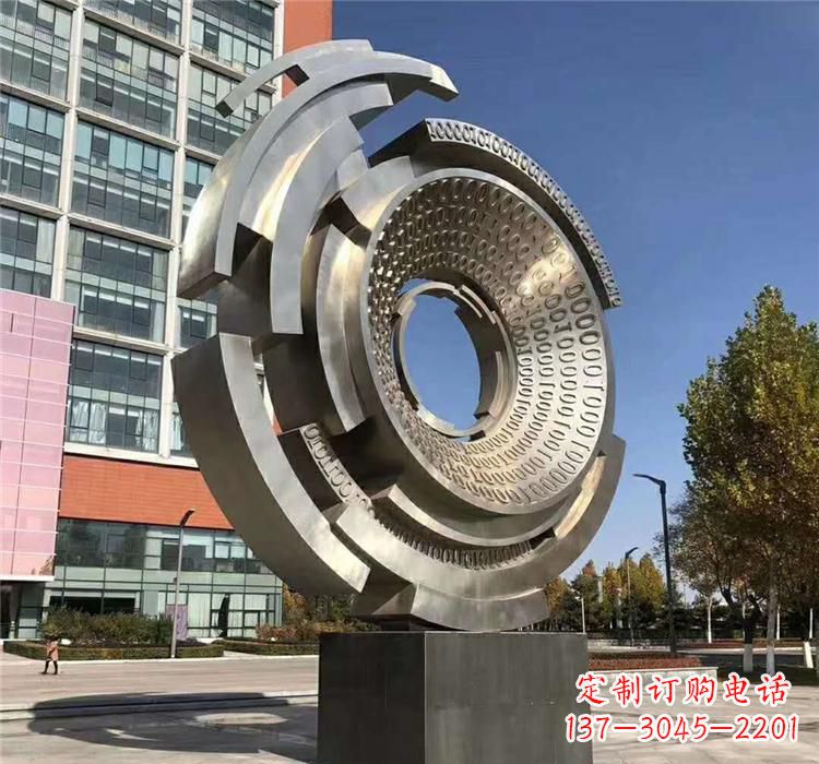 吉林不锈钢广场齿轮雕塑