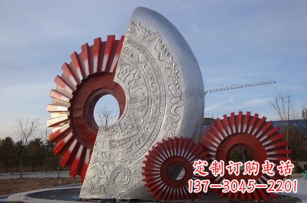 吉林不锈钢广场抽象齿轮雕塑