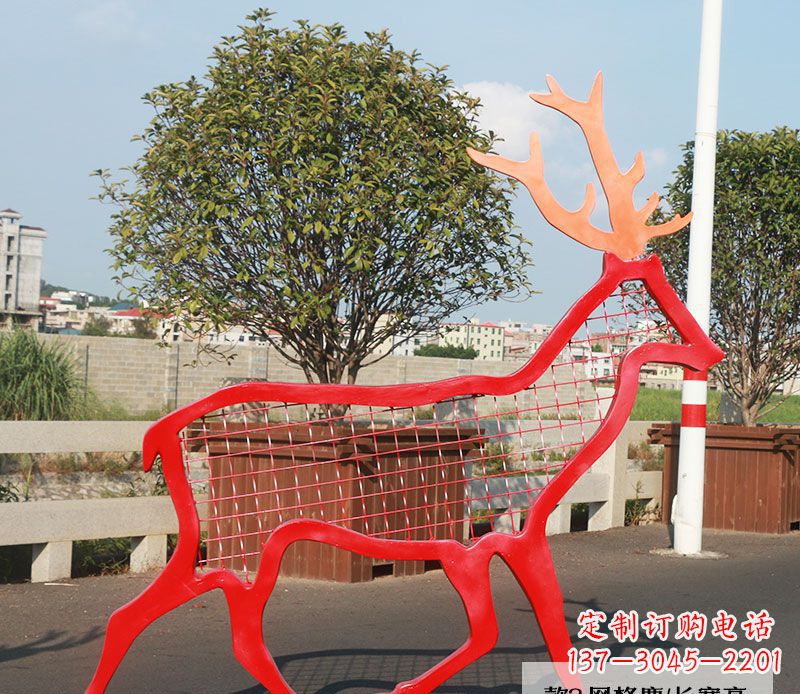 吉林不锈钢广场网格动物鹿