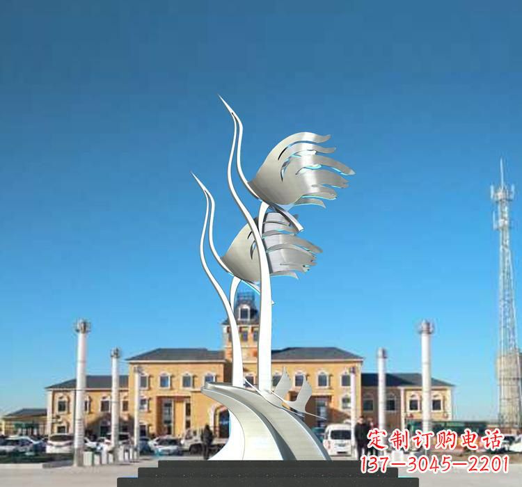 吉林不锈钢广场仙鹤雕塑