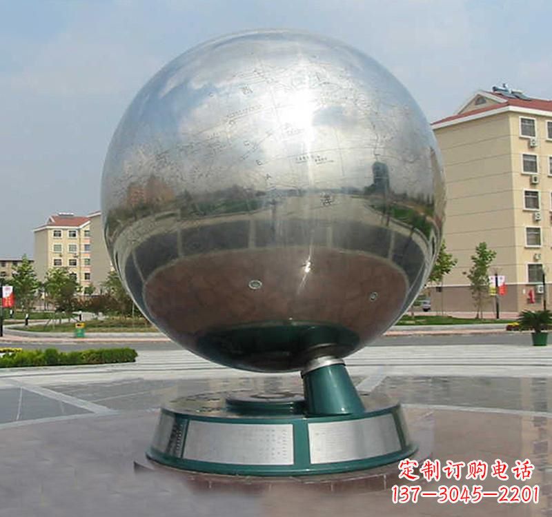 吉林不锈钢广场现代地球雕塑