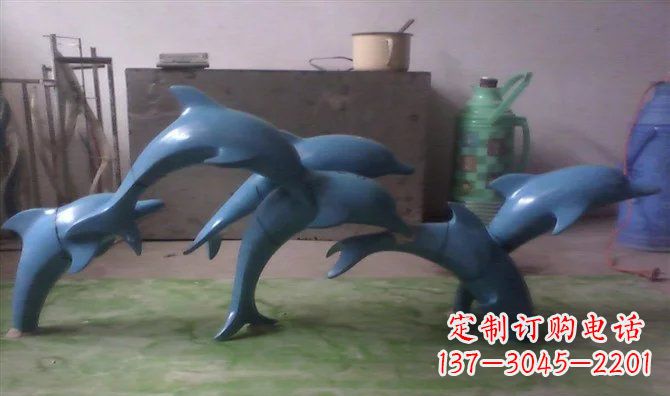 吉林不锈钢海豚雕塑精致的艺术品