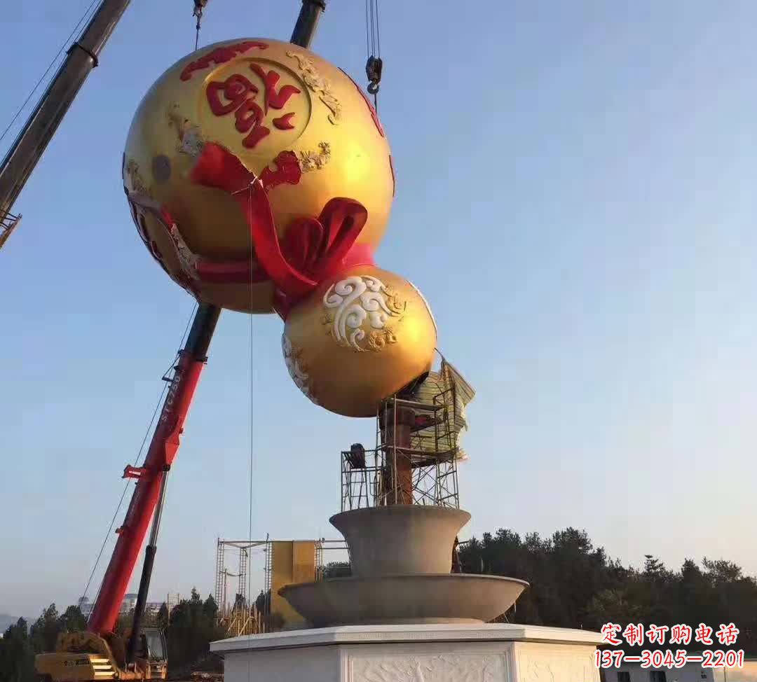 吉林不锈钢葫芦景观摆件