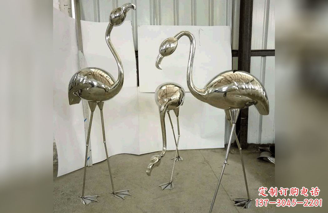 吉林不锈钢火烈鸟景观雕塑