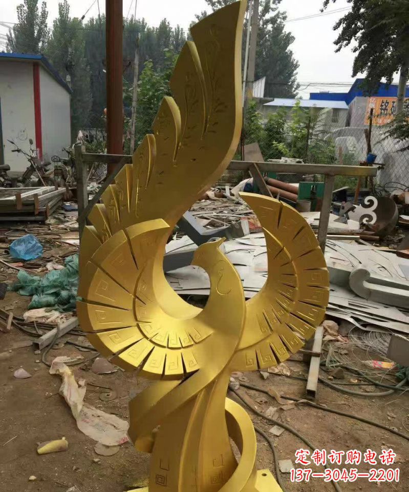 吉林不锈钢金凤凰雕塑