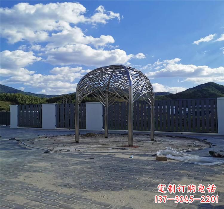 吉林不锈钢凉亭雕塑美丽的艺术之作
