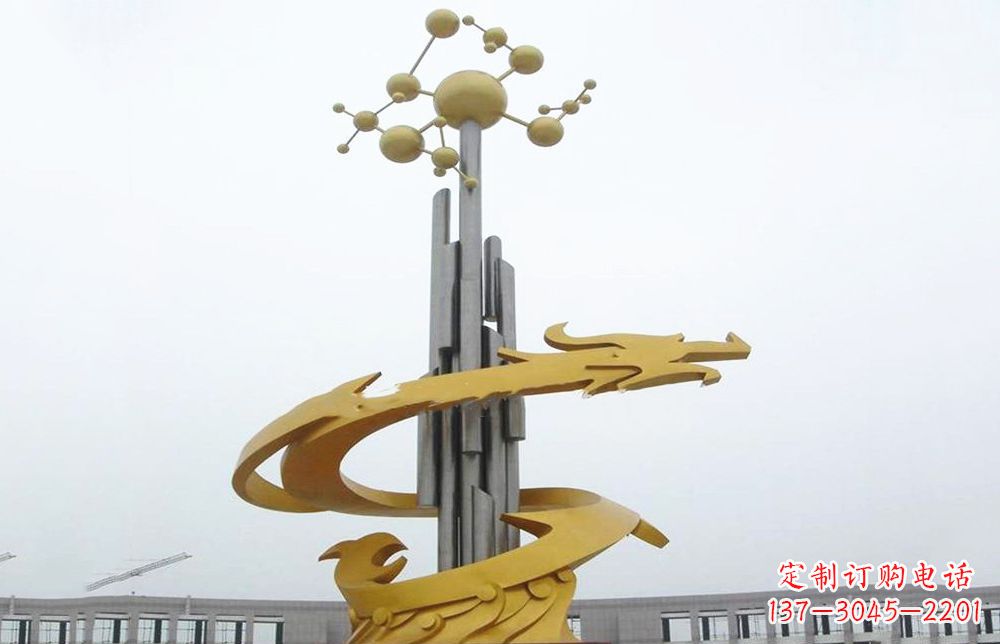 吉林龙雕塑——点缀不锈钢城市景观