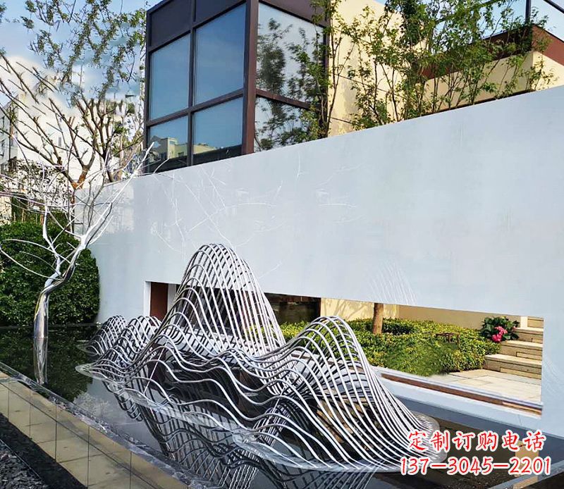 吉林不锈钢镂空假山雕塑1