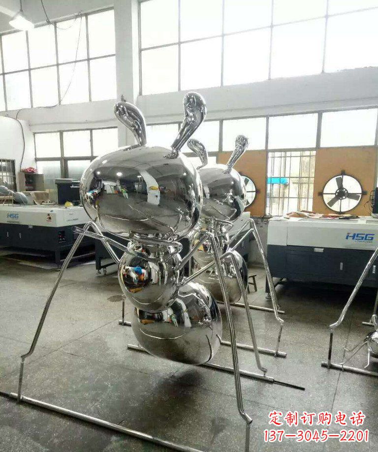 吉林不锈钢蚂蚁步行街景观雕塑——融合现代科技与自然之美
