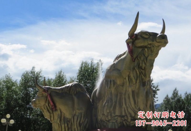吉林不锈钢牦牛雕塑