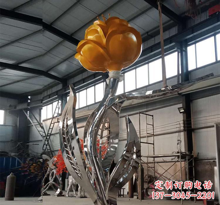 吉林不锈钢玫瑰花雕塑2