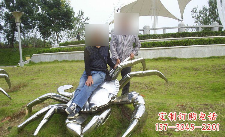 吉林不锈钢螃蟹公园动物雕塑