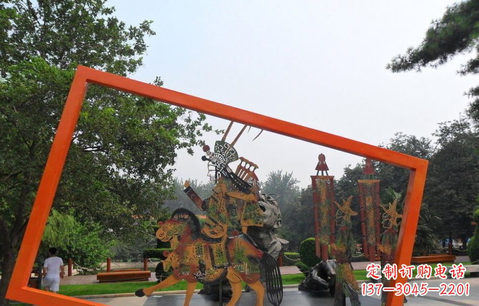 吉林不锈钢皮影戏景观雕塑