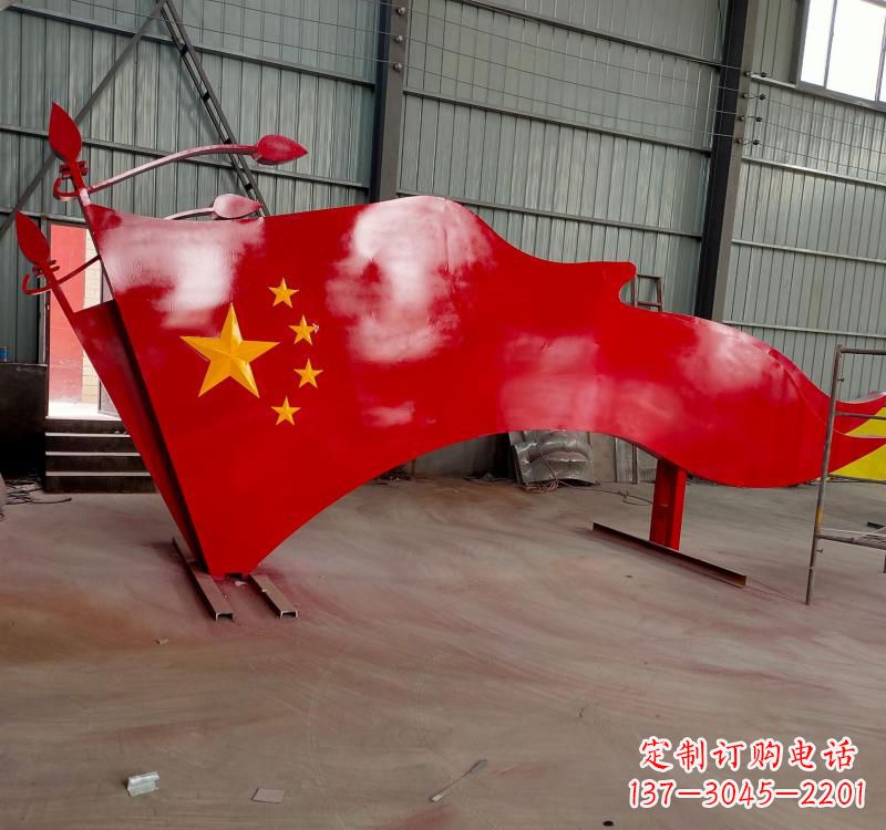 吉林不锈钢拼接党旗雕塑
