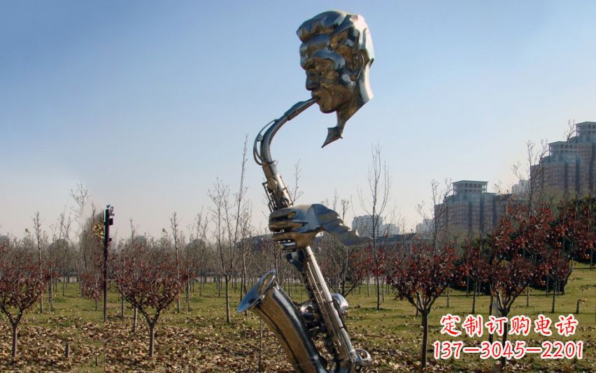 吉林不锈钢萨克斯雕塑流动的美丽