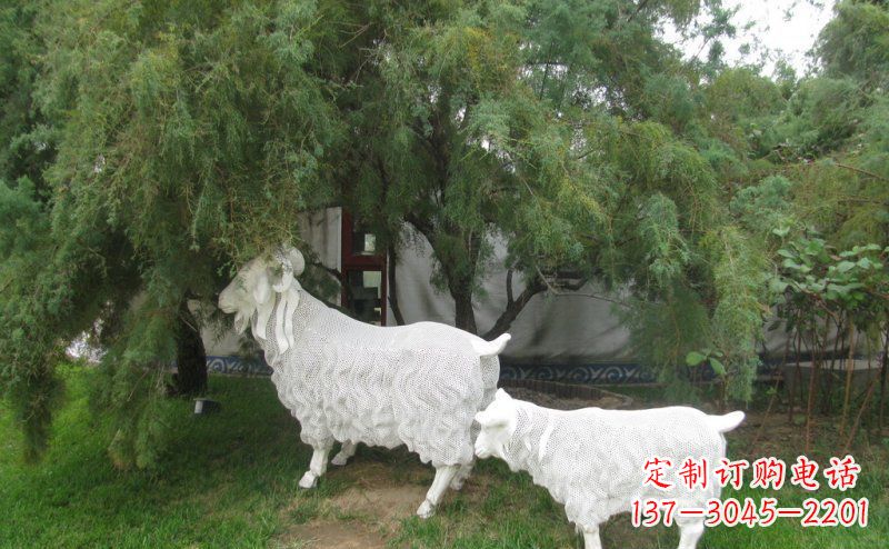 吉林不锈钢山羊动物雕塑
