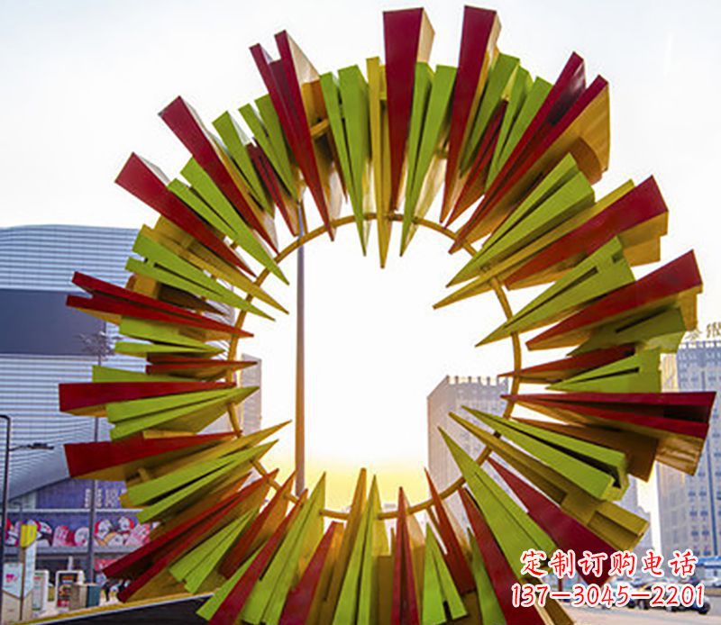 吉林不锈钢太阳花广场景观雕塑