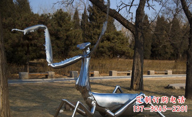 吉林不锈钢螳螂园林景观雕塑