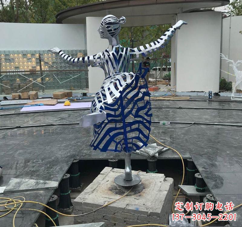 吉林不锈钢跳舞女孩雕塑