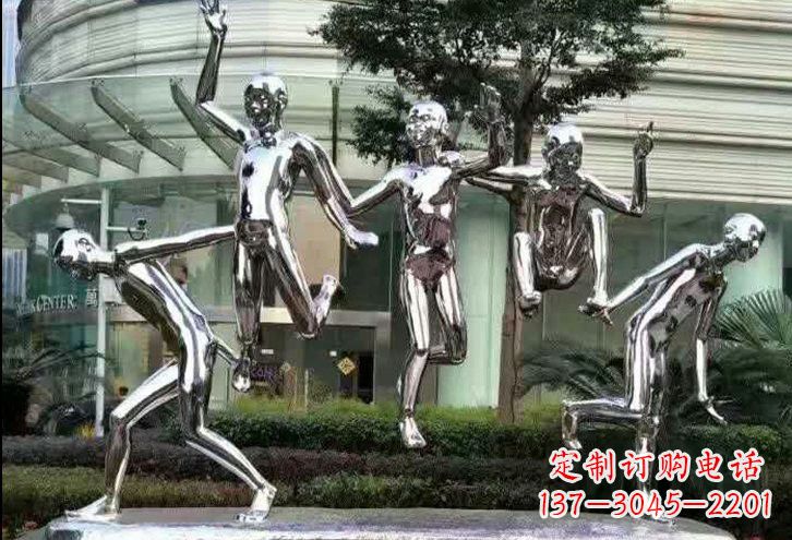 吉林不锈钢跳跃的儿童雕塑