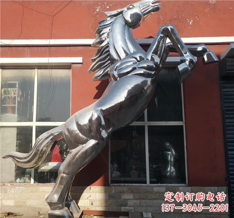 吉林不锈钢跳跃马雕塑