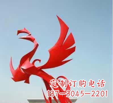 吉林不锈钢铁艺凤凰雕塑美丽的象征
