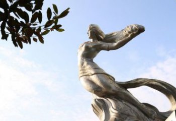 吉林女娲传承中华神话的不锈钢雕塑