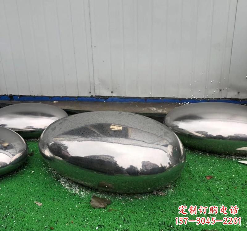 吉林不锈钢现代艺术鹅卵石雕塑