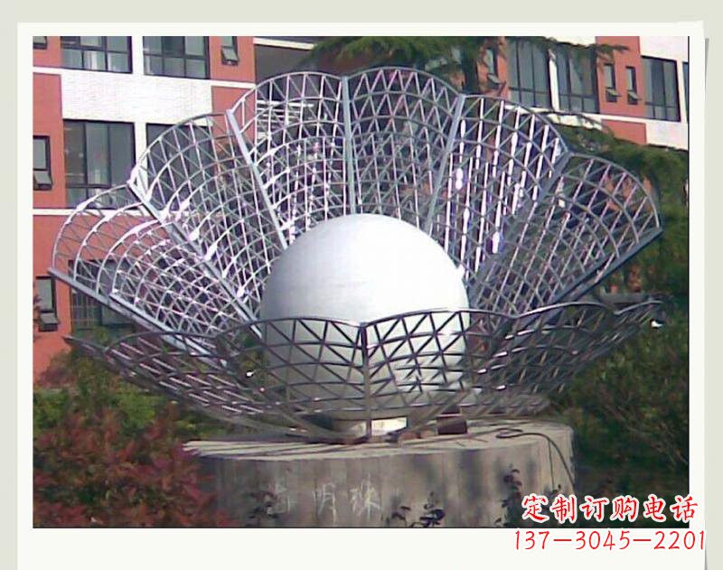 吉林不锈钢小区贝壳珍珠雕塑